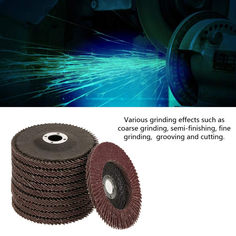 Flap Discs, 10Pcs Sanding Disc Polishing Wheel, 60 Grit Abrasive