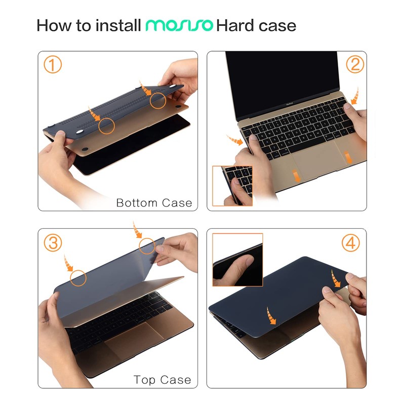 MOSISO Funda Dura Compatible con MacBook 12 Pulgadas con Pantalla