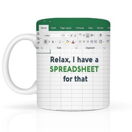 LONGXIN Accountant Gifts, Funny Spreadsheet Coffee Mugs for Boss, CPA, Coworker, Women, Men, Finance Banker, Birthday Graduation Christmas Gift, 11 oz Ceramic Cup