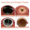 SECHUDO Cast Iron Teapot Tea Kettle with Stainless Steel Infuser