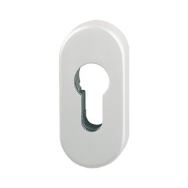 Protective Rosettes PZ Oval Exterior 33 x 72 x 10 mm Aluminium Silver Anodised