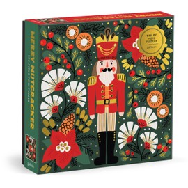 Galison Merry Nutcracker – 500 Piece Foil Jigsaw Puzzle Featuring Charming Artwork Of The Famous Wooden Christmas Toy Soldier