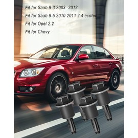 Timing Chain Guide Bolt Replace 11588522, Steel Engine Timing Chain Guide Screw Fit for Saab 9-3 2003-2012 Saab 9-5 2010-2011 2.4 ecotec Opel 2.2 Chevy, 4 Pcs