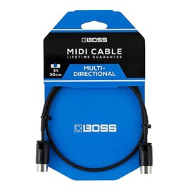 BOSS Bmidi-Pb1 – 1Ft/30Cm Length – Space-Saving Midi Cable with Multi-Directional Connectors, Perfect for Pedalboards and All Midi Applications
