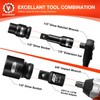 BLACKROBOT 1/2" Drive Magnetic Impact Socket Set, 15-Piece Shallow Socket