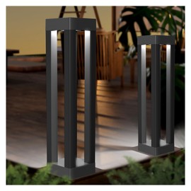 Outdoor Solar Floor Lamps, Lantern Floor Lamp, Outdoor Decor Lanterns for Garden Patio Porch Deck Pool Pathway Driveway (2 Pieces)