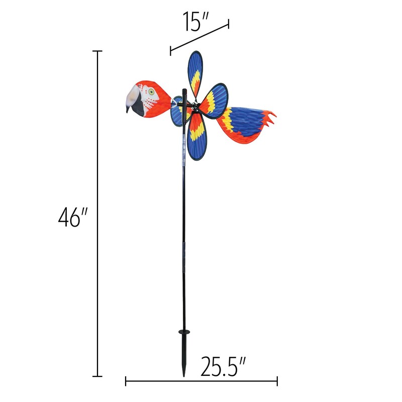 In the Breeze 2615 — Pivoting Parrot Bird Spinner —