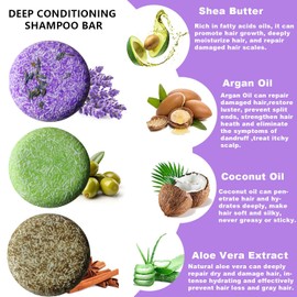 DBEAUTYM 8 Pack Shampoo Bar Gift Set,Natural Soap, Solid Dry Damaged Hair With Plant Essence Oil Helps Stop Loss and Promotes Healthy Growth, Travel Size Bulk Set