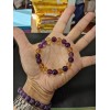 RAYON Amethyst Citrine bead bracelet men 10mm stretch 7, 7.5,