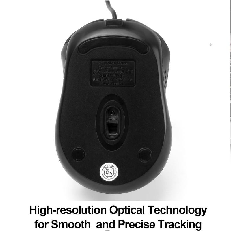 Yadojingcn Wired USB Computer Mouse with Ergonomic Design, USB Computer