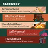 Starbucks K-Cup Coffee Pods, Starbucks Blonde, Medium and Dark Roast