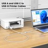 MOSWAG 2in1 USB Printer Cable 32.8FT/10M with USB C to