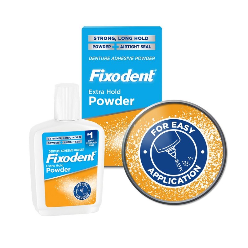 Fixodent Fixodent Extra Hold Denture Adhesive Powder, 2.7 Ounce (Pack