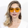 Cramilo Colorful Transparent Tinted Retro Round Sunglasses