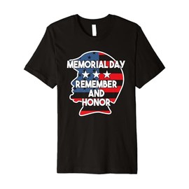 Memorial Day USA Flag Soldier Tribute Remember And Honor Premium T-Shirt