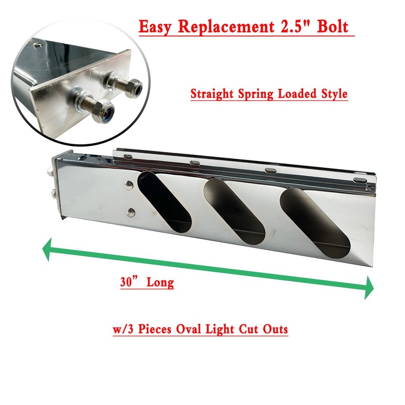 BST BSSP Pair 30'' Mud Flap Hangers Rear Oval Bar