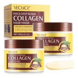 Mascarilla Colágen Yecuce Cabello Seco Dañado Reparador