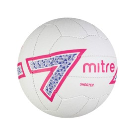Mitre Unisex's Shooter Netball, White/Pink/Purple/Black, 4