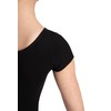Capezio Girls' Big Classic Short Sleeve Leotard, Black, X-Large