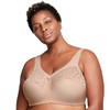 Glamorise Full Figure Plus Size MagicLift Cotton Support Bra Wirefree