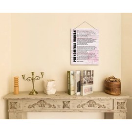 Inspirational Wood Art Signs, Maya Angelou- Phenomenal Woman Poem Inspirational Wall Art Sign, Hanging Printed Wall Plaque Wood Signs, Home Decor, Gift for Home and Office 10 X 7.8 inch