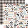 Echo Park Paper Chickens: Free Range Phrases 12x12 Patterned Paper,