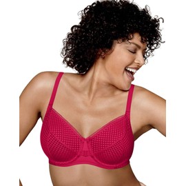 Playtex Women's Love My Curves Modern Curvy Unlined Full Coverage Balconette Bra US4713, Armature Red, 38C