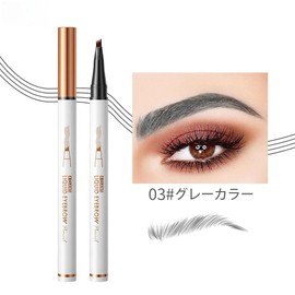 GECOMO 4 Prong Eyebrow Pencil, Non-Falling, Quick Dry Makeup, 36H Effect Long Lasting, Liquid Eyebrow Pencil