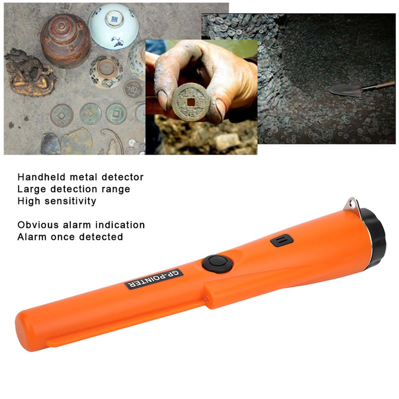 Handheld Metal Detector Pinpointer Gold Search Underwater Use Faux Leather