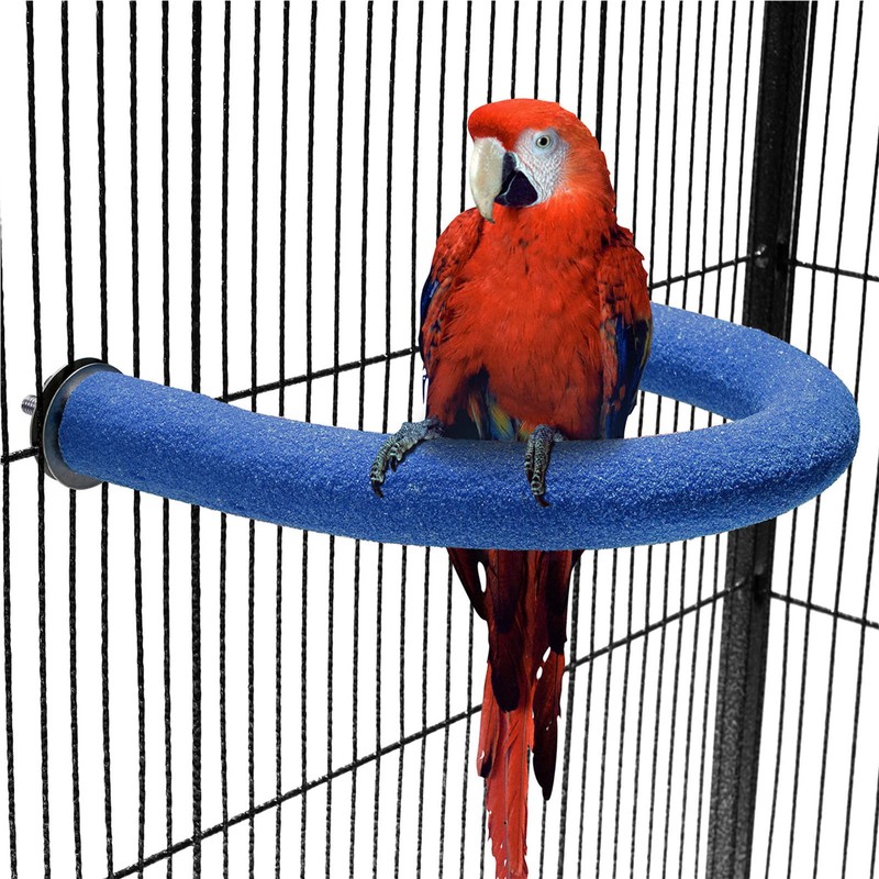 U Shape Parrot Perch Stand Toy Bird Platform Sand Paw