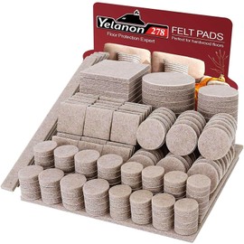 Yelanon Yelanon Filzgleiter selbstklebend 278 Stck, Schneidbarer Filz fr,Kratzfeste M?belgleiter fr Sthlem?belgleiter,M?belgleiter,Chair Leg Floor Protectors, Beige