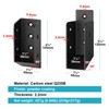 MOUNTAIN_ARK 4 Pair 2x4 Black Deck Fence Railing Bracket for