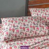 Juego De Sábanas Matrimonial Estampado Emily de Microfibra Suave Blancos