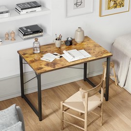 CubiCubi Computer Desk, 32 inch Small Home Office Desk for Small Spaces, Modern Simple Style for Home, Office, Study, Writing, Deep Brown