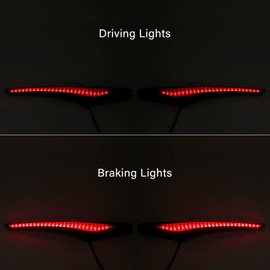 XMT-MOTO Saddlebag Accent Swoop LED Light Fit For Honda Goldwing 1800 2012-2017 F6B 2013-2017,Red Lens