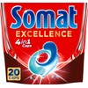 Somat Excellence 4-in-1 Caps (20 Caps), Quick Resolution Dishwasher Tablets,