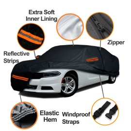 6 Layer CUSTOM For Dodge Charger OUTDOOR CAR COVER & Cotton With Zip All-Weather