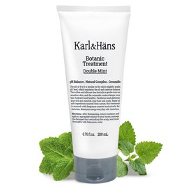 Karl&Hans Botanic Double Mint Conditioner Hair Treatment -Organic, Silicone-Free, Revitalizing Care for Frizzy Hair with Ceramide & Natural Extracts for All Hair Types, 6.76 fl oz