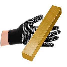 C360 Brass Square Bar, 25mm Thickness x 25mm Width x 130mm Length Brass Square Bar Stock, 1" x 1" x 5" Solid Flat Mill Stock