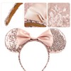 OVBOVA Mouse Ears Headbands, Pack of 2 Mouse Ears Headband,