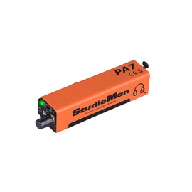 StudioMan PA7 Personal in-Ear Monitor Amplifier, Orange, 3.5mm Output XLR and TRS Inputs, Stereo/Mono Switch, Volume Control, Rack Mountable, Metal