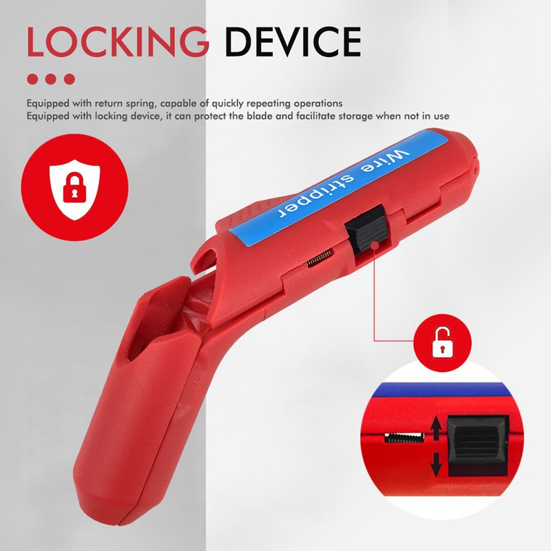 Wire Stripper Curved Handle Multi Functional Precise Cable Stripping Tool
