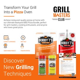 Grill Master BBQ Pizza Set | The Ultimate Backyard BBQ Pizza Bundle feat. Bobby T's Gourmet Foods | Essential for Cooking, Grilling, and Smoking | Perfect Grill Gift for Men & Women
