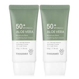 Aloe 알로에 모이스처 선크림 50ml 2개 / SPF50+ PA++++ Aloe Moisture Sun Cream 50ml 2pcs / SPF50+ PA++++