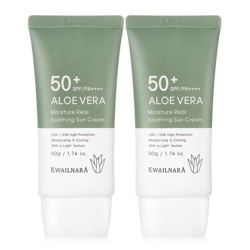 Aloe 알로에 모이스처 선크림 50ml 2개 / SPF50+ PA++++ Aloe
