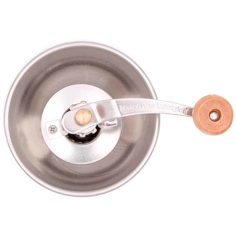 Coffee Grinder Lid for Wide Mouth Mason Jars