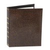 Caspari With loose leaf address book, ostrich look, brown.