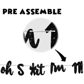 Oh I’m 11! Banner Backdrop Glitter Black Hallo Eleven Cheers to 11 Years Old Theme Decor for Boy Girl Happy 11th Birthday Party Photo Studio Prop Flag Decorations Favors Supplies