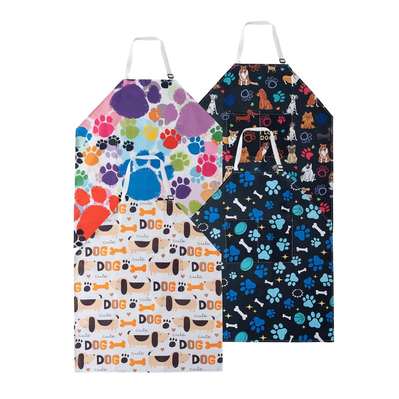 MERJACLYN 2 Pack Dog Grooming Waterproof Apron with Pockets, Dog