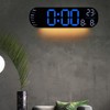 Digital Wall Clock Large Display with Remote Control Auto Brightness